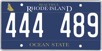 RI license plate 444489