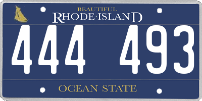 RI license plate 444493