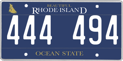 RI license plate 444494