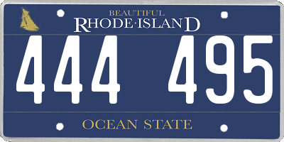 RI license plate 444495