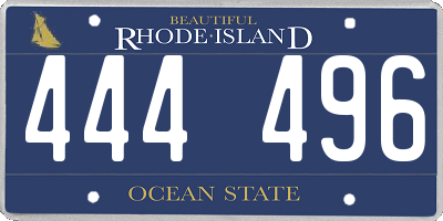 RI license plate 444496