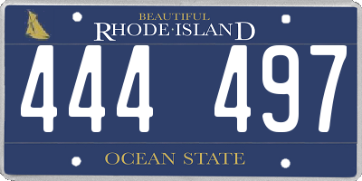 RI license plate 444497