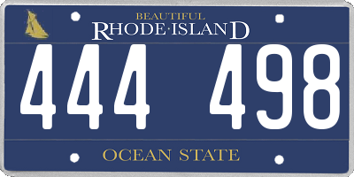 RI license plate 444498