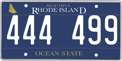 RI license plate 444499