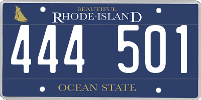 RI license plate 444501