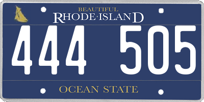 RI license plate 444505