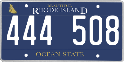 RI license plate 444508