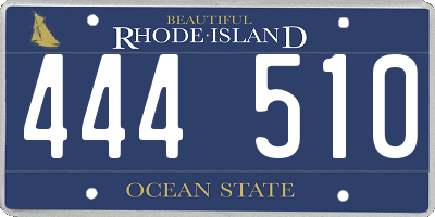 RI license plate 444510