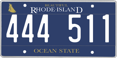 RI license plate 444511