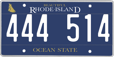 RI license plate 444514