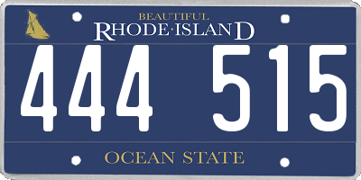 RI license plate 444515