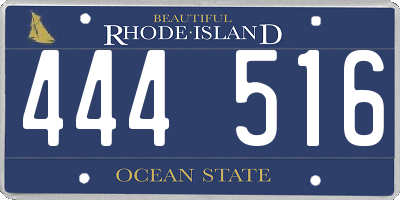 RI license plate 444516