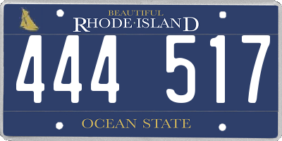 RI license plate 444517