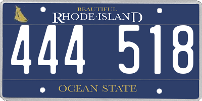 RI license plate 444518