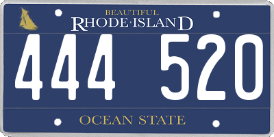 RI license plate 444520