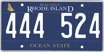 RI license plate 444524