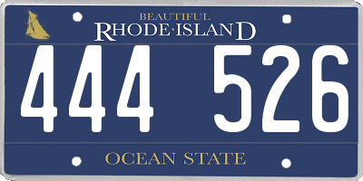 RI license plate 444526