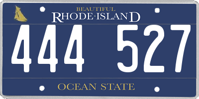 RI license plate 444527