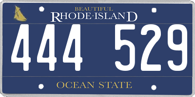 RI license plate 444529