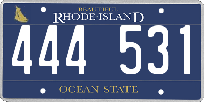 RI license plate 444531