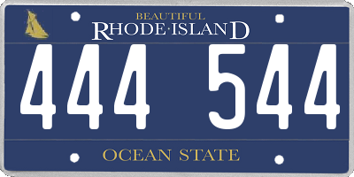 RI license plate 444544