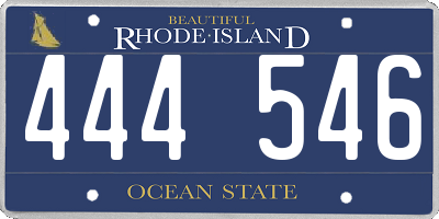 RI license plate 444546