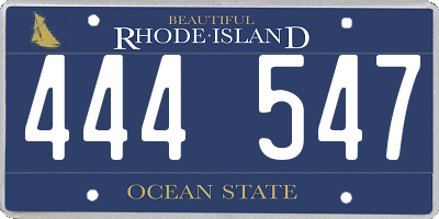 RI license plate 444547