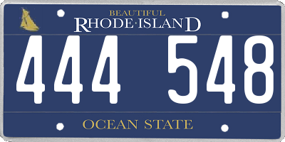 RI license plate 444548