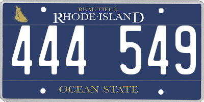 RI license plate 444549