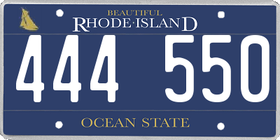 RI license plate 444550