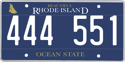 RI license plate 444551