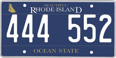 RI license plate 444552