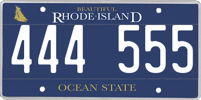 RI license plate 444555
