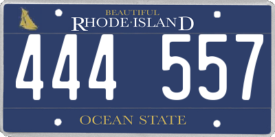 RI license plate 444557