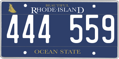 RI license plate 444559