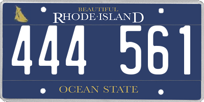 RI license plate 444561