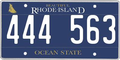 RI license plate 444563