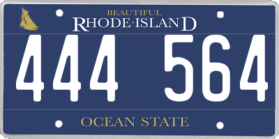 RI license plate 444564