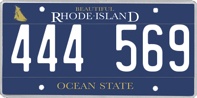 RI license plate 444569