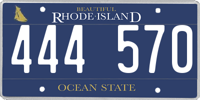 RI license plate 444570
