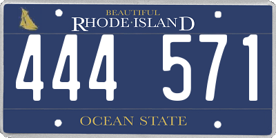 RI license plate 444571