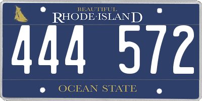 RI license plate 444572