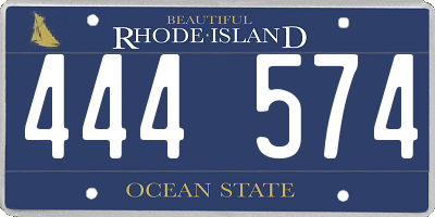 RI license plate 444574