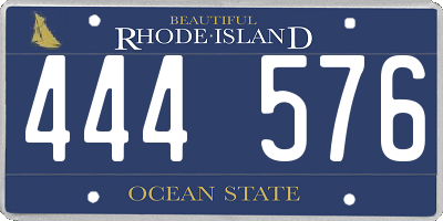 RI license plate 444576