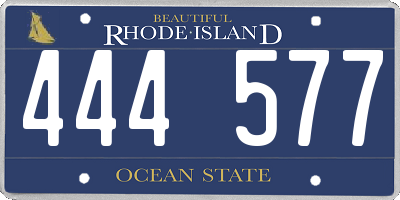 RI license plate 444577