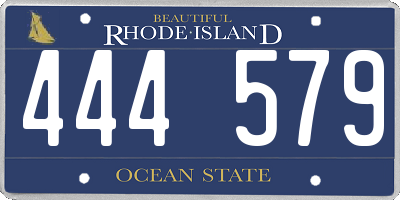 RI license plate 444579