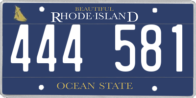 RI license plate 444581