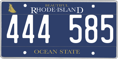 RI license plate 444585