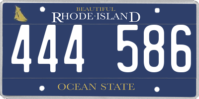 RI license plate 444586