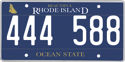 RI license plate 444588